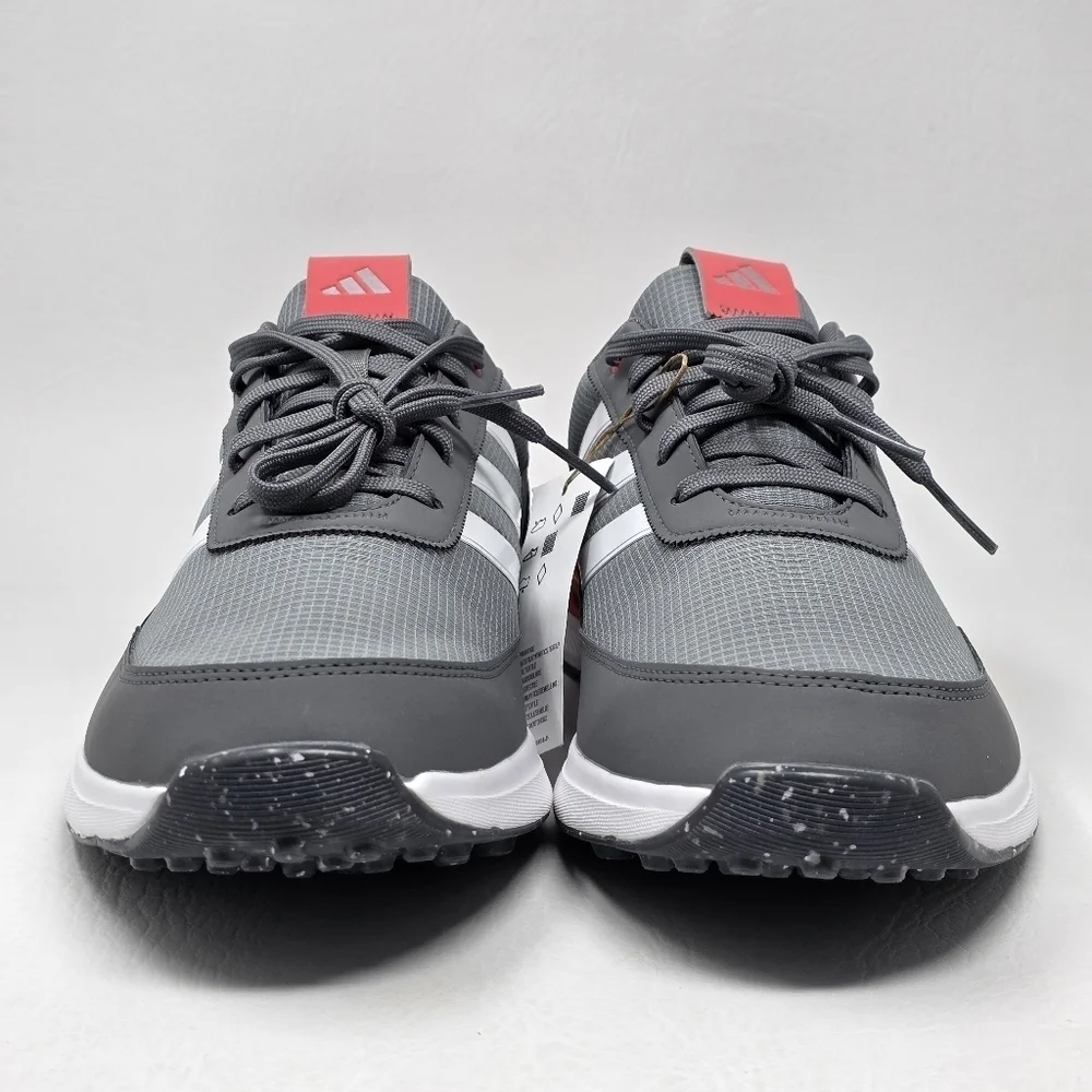 Adidas S2G Grey/Coral Spikeless '24 Golf Athletic Shoes Men's Size 11 IF0339 New